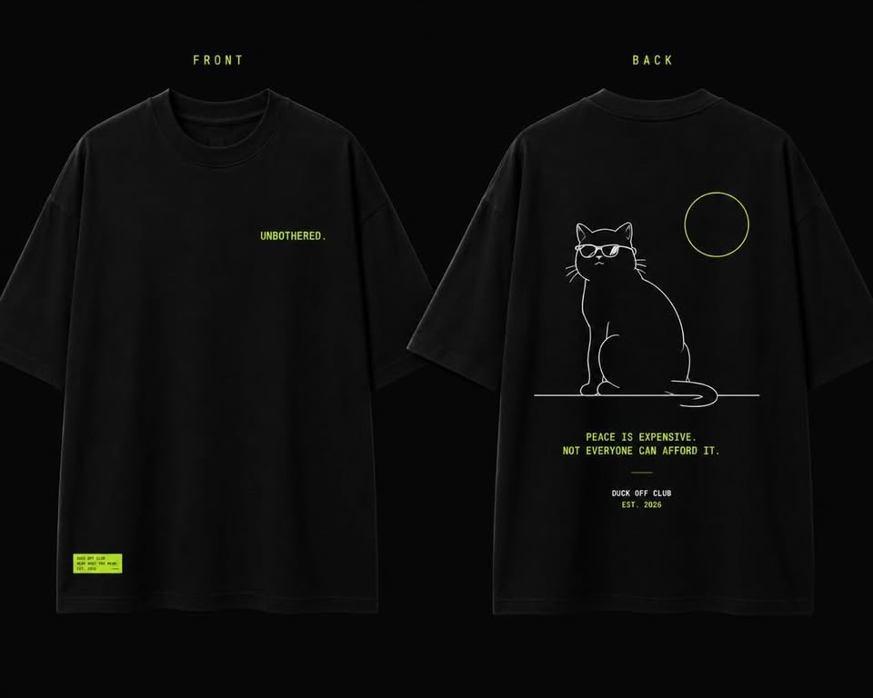 Black Cat T-shirt / 260 GSM / Cotton